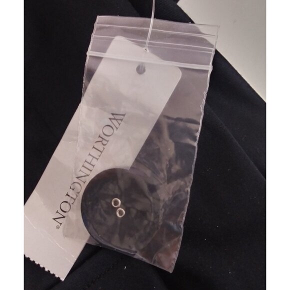 NWT Worthington Stretch Women's Black Short Sleeve Blazer Jacket Size Large - Picture 6 of 9